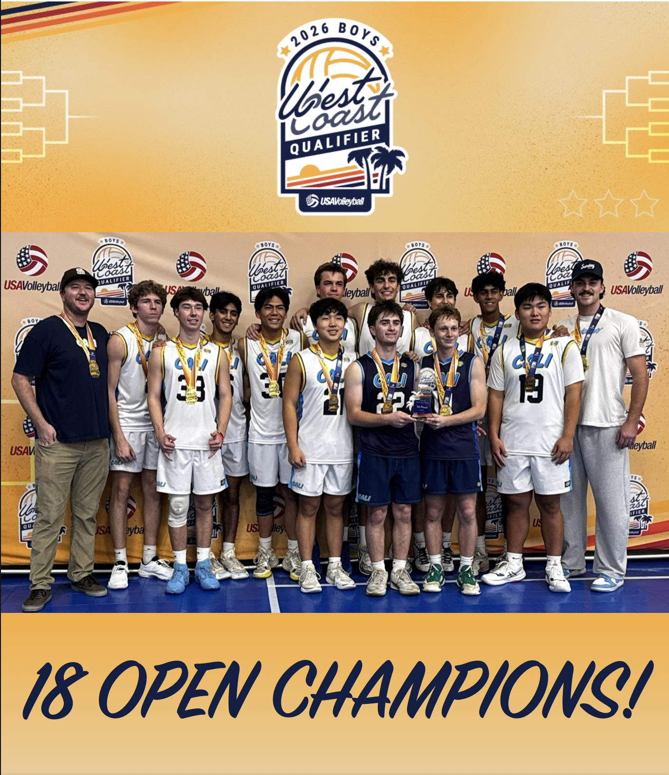 18 Open Champions California Volleyball Club